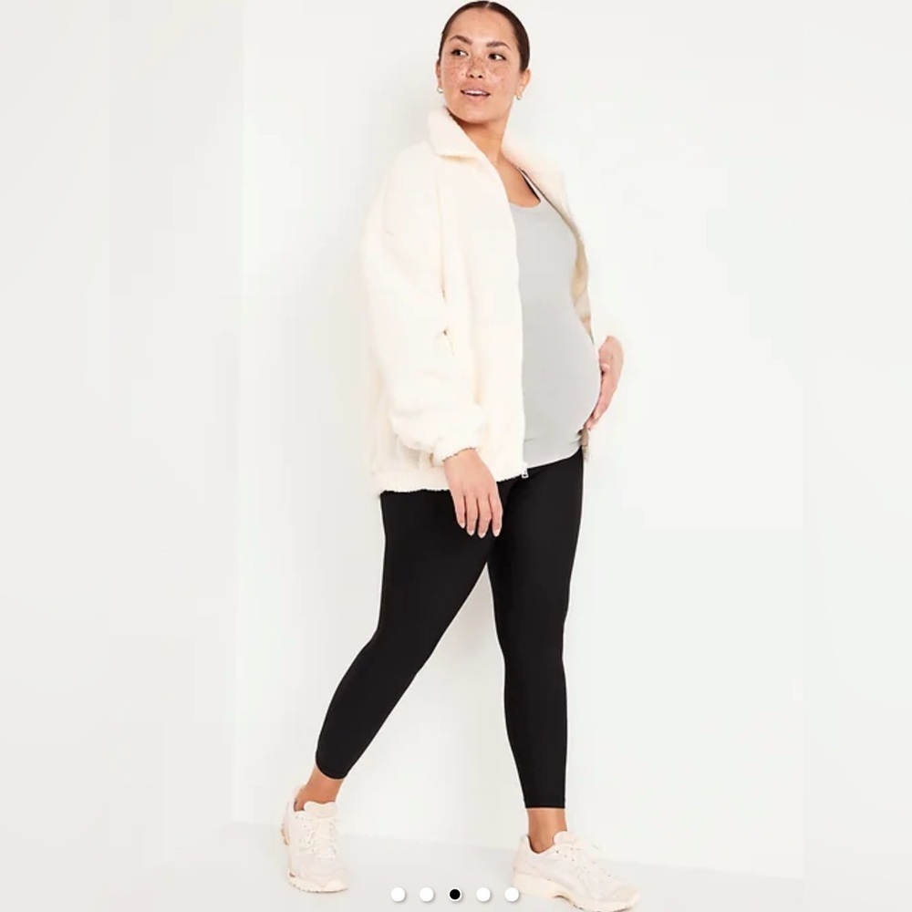 Old Navy Maternity PowerSoft 7/8 Leggings Black Large
